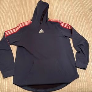 Adidas striped sleeve hoodie